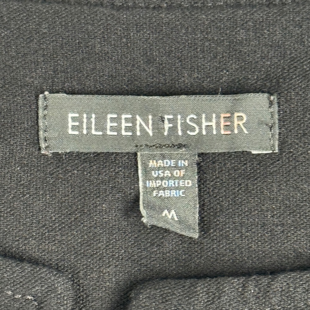 Eileen Fisher Dress Black‎ Sleeveless Pockets Casual Neutral Minimalist Size M - Picture 6 of 12